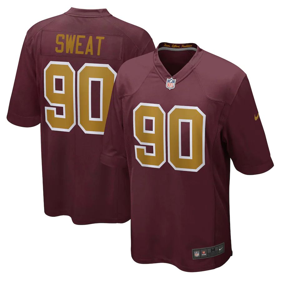 Men Washington Redskins 90 Montez Sweat Nike Burgundy Alternate Player Game NFL Jersey